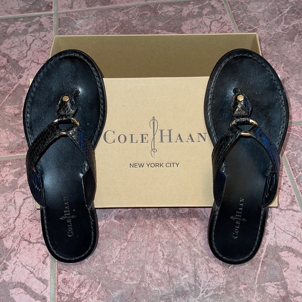 Cole Haan black slippers